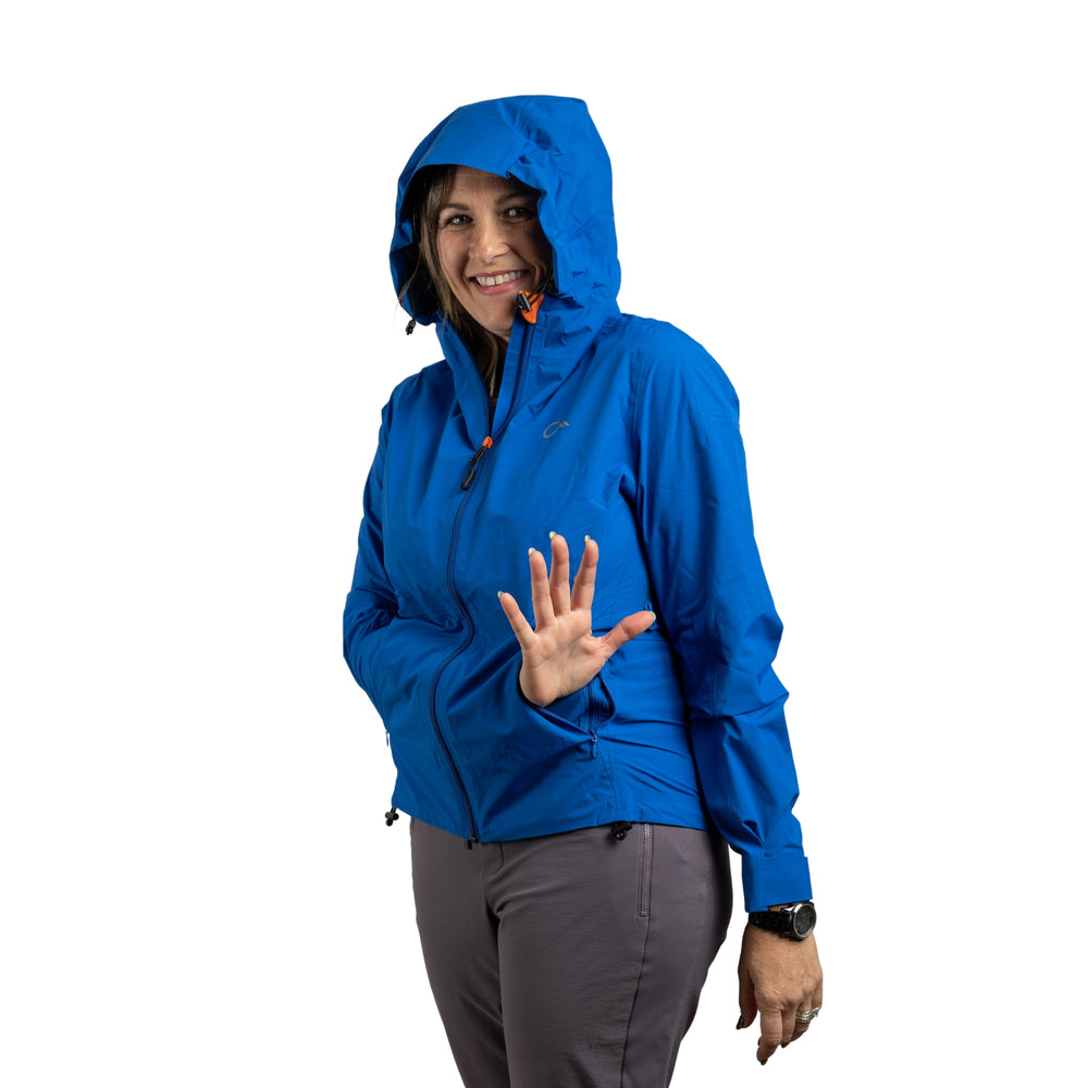 Constant Mountain Women's Infinity Pocket Sideline Rain Jacket- Blue
