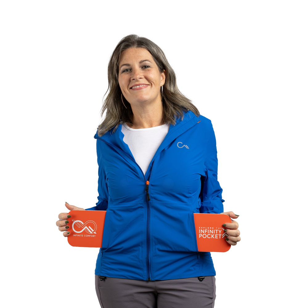 Constant Mountain Women's Infinity Pocket Sideline Rain Jacket- Blue