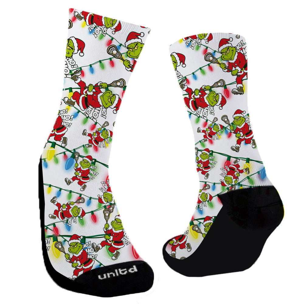 Grinchmas Lacrosse Socks