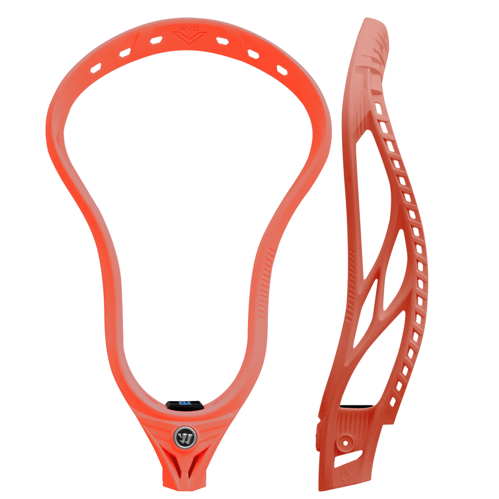 Warrior Evo V Men's Unstrung Lacrosse Head- Hot Coral