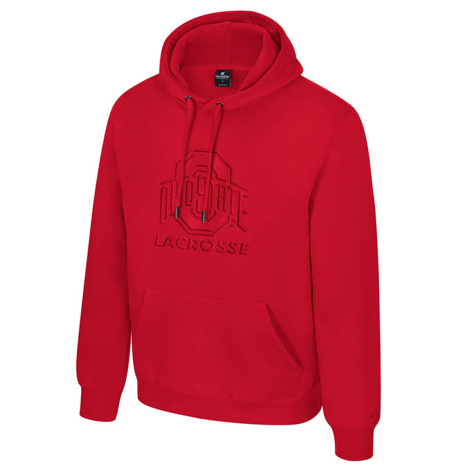 Adult Ohio State Tonal Red Lacrosse Hoodie