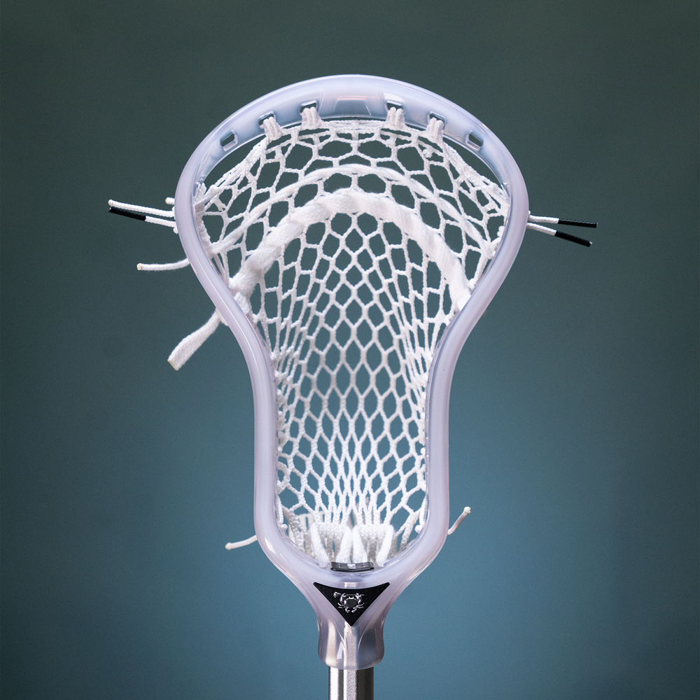 ECD Atom Ghost/White Strung Men's Lacrosse Head