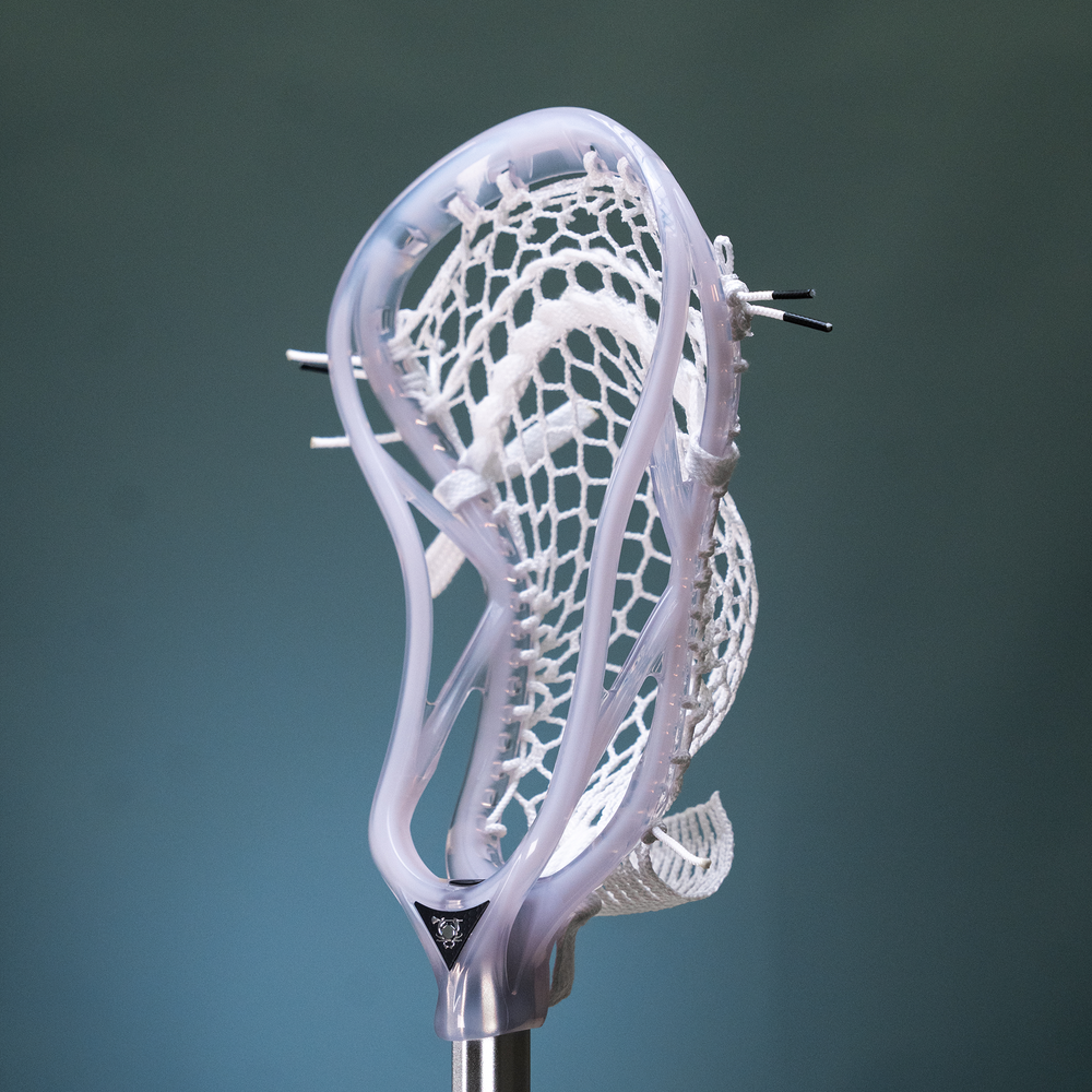 ECD Atom Ghost/White Strung Men's Lacrosse Head