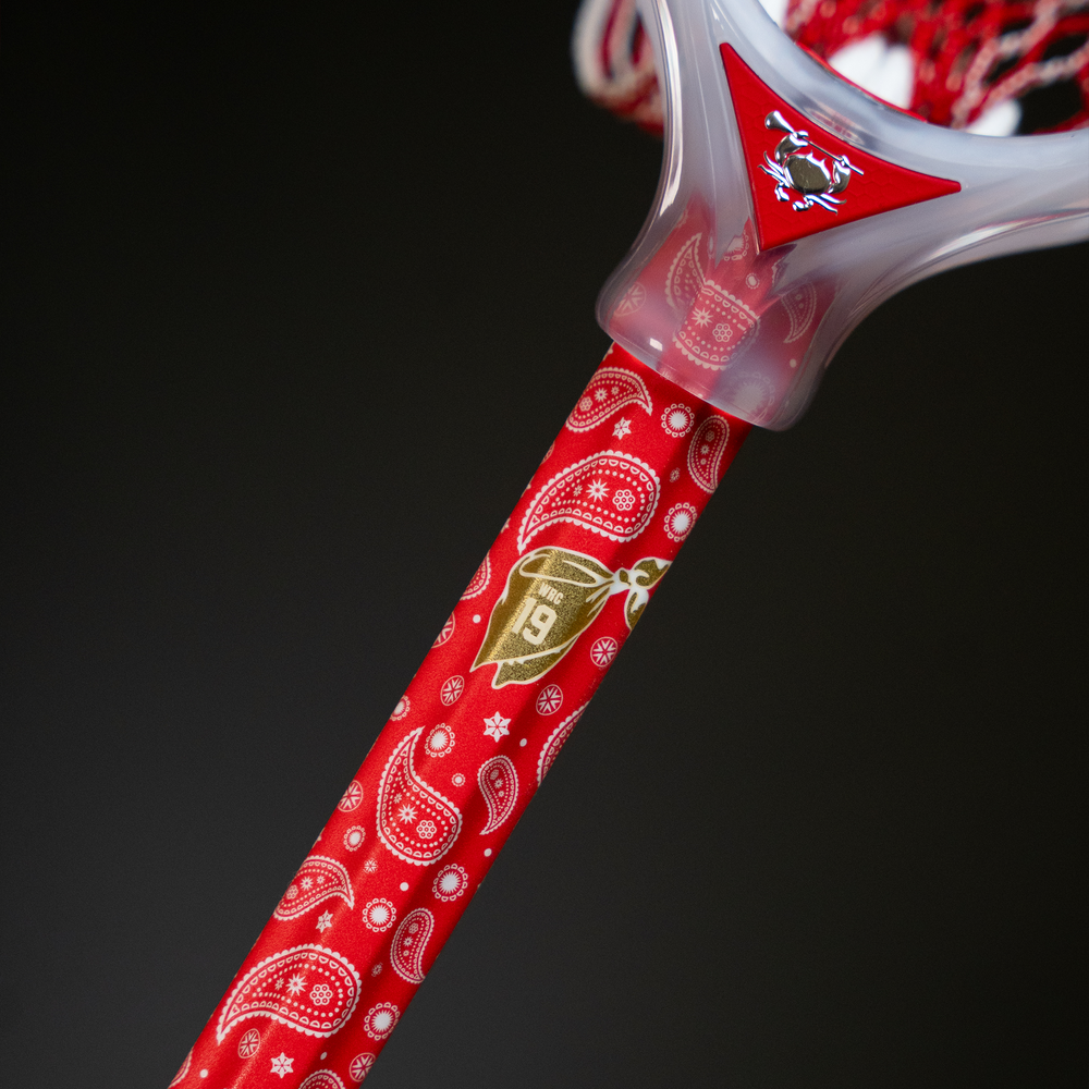Carbon Pro 3 Attack Red Bandana Lacrosse Shaft