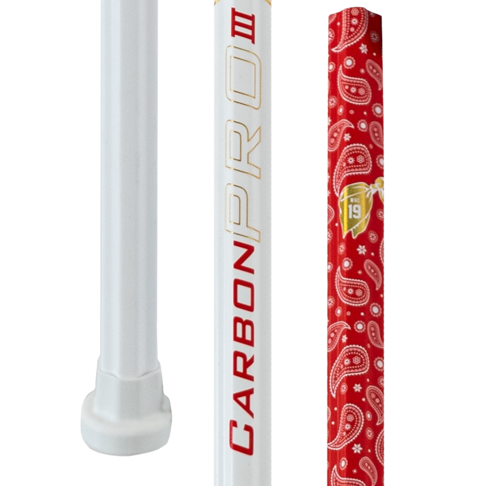 Carbon Pro 3 Attack Red Bandana Lacrosse Shaft