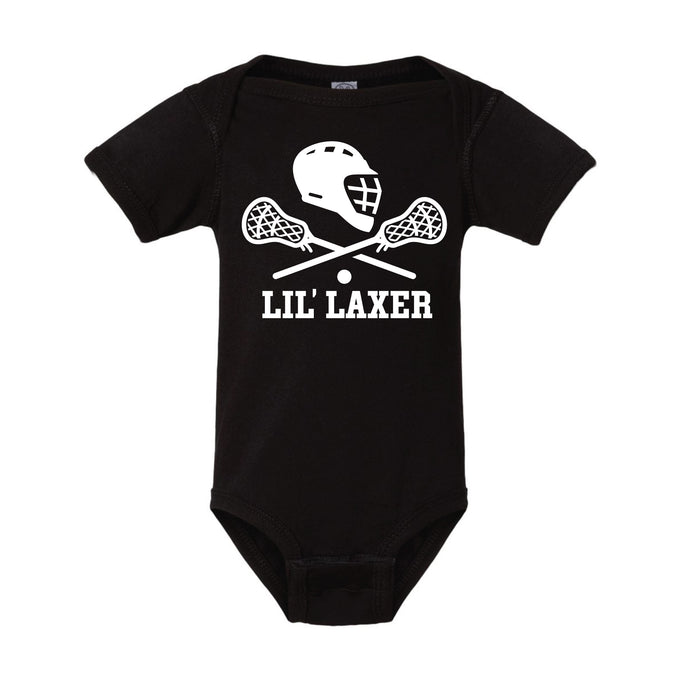 Lil Laxer Black Baby Onesie 