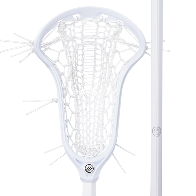 Maverik Nitro Airwire Women's Complete Lacrosse Stick- White/White