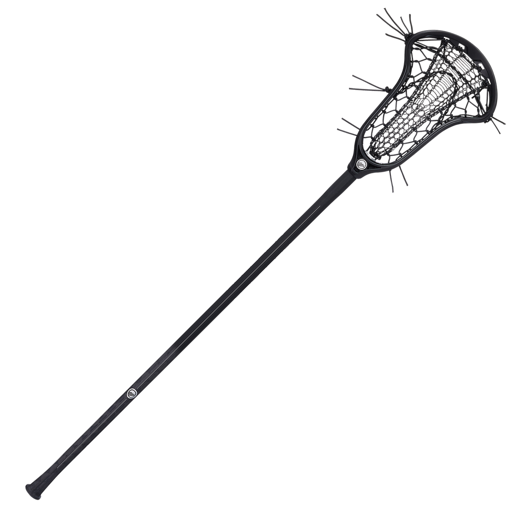 Maverik Nitro Airwire Women's Complete Lacrosse Stick- Black/Black