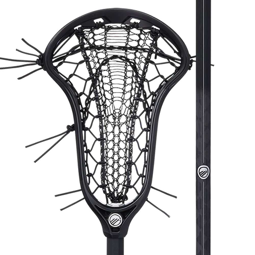 Maverik Nitro Airwire Women's Complete Lacrosse Stick- Black/Black