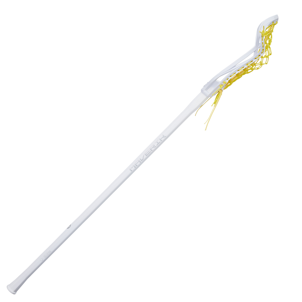 Maverik Nitro Hex Women's Complete Lacrosse Stick- White/Yellow