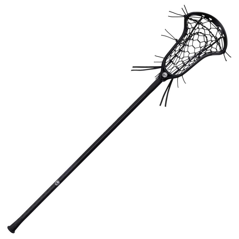 Maverik Nitro Hex Women's Complete Lacrosse Stick- Black/Black
