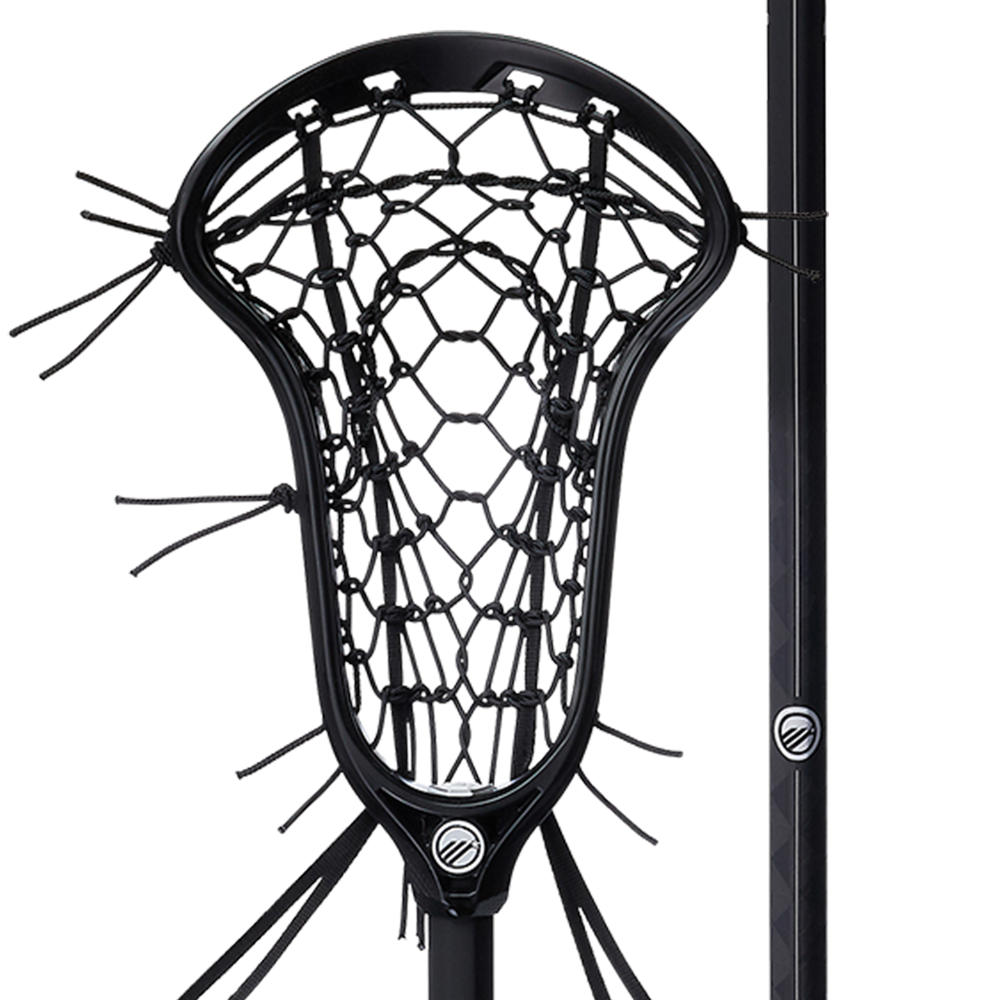 Maverik Nitro Hex Women's Complete Lacrosse Stick- Black/Black