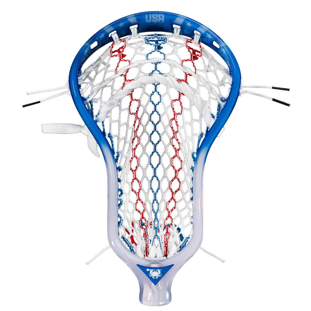 ECD Atom 4th Of July Custom Strung Dyed Men's Lacrosse Head