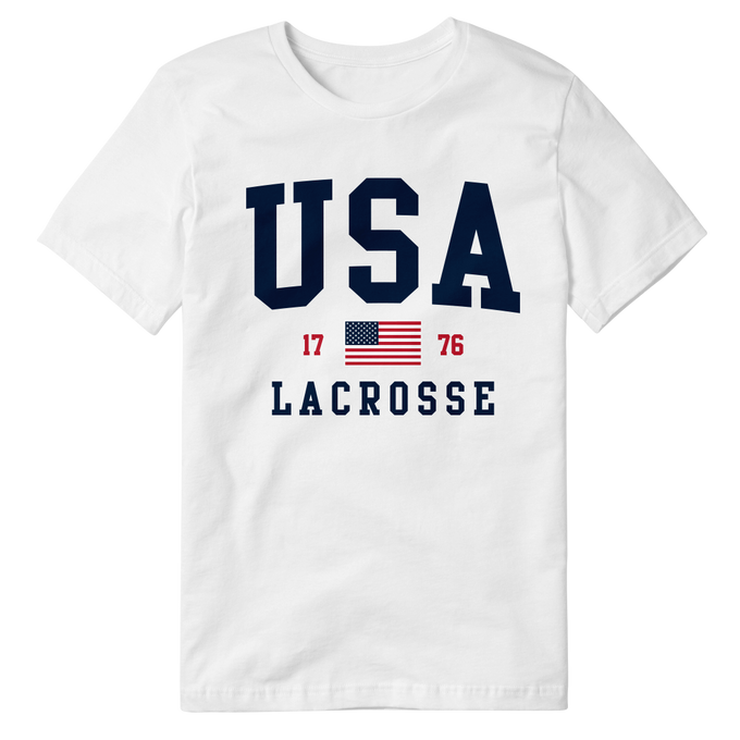 USA White Lacrosse Tee 