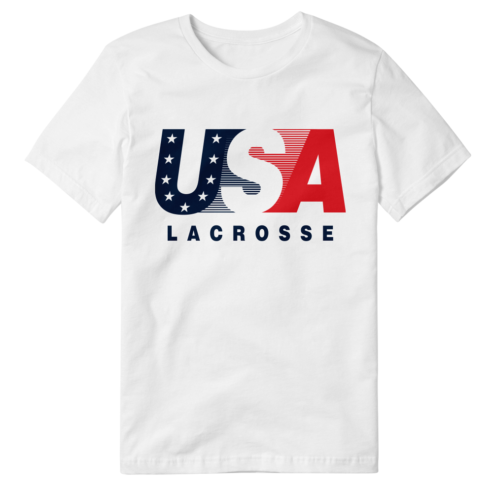 USA White Lacrosse Stars Tee 