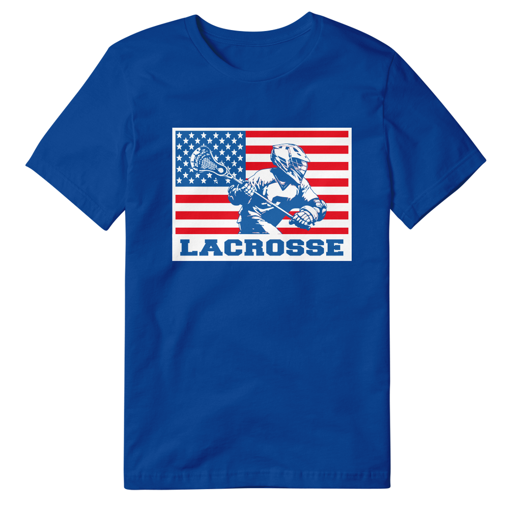 USA Royal Flag Lacrosse Tee 