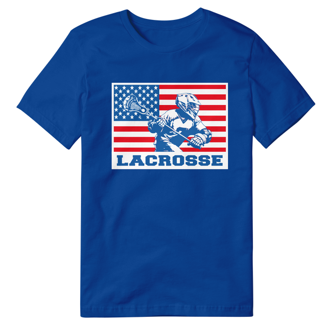 USA Royal Flag Lacrosse Tee 