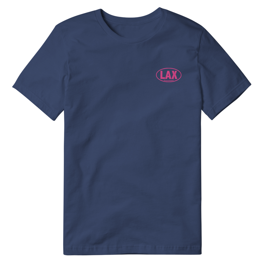 Bumper Sticker Lax Tee- Blue