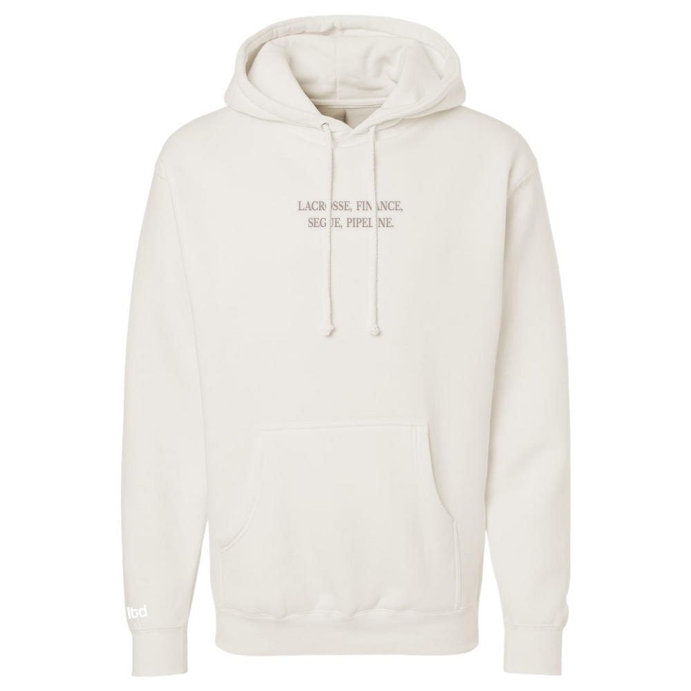 Finance Segue Hoodie- Bone 