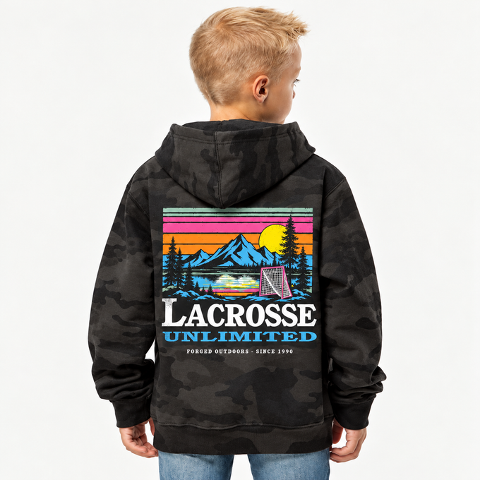 Youth Outdoor Black Camo Hoodie