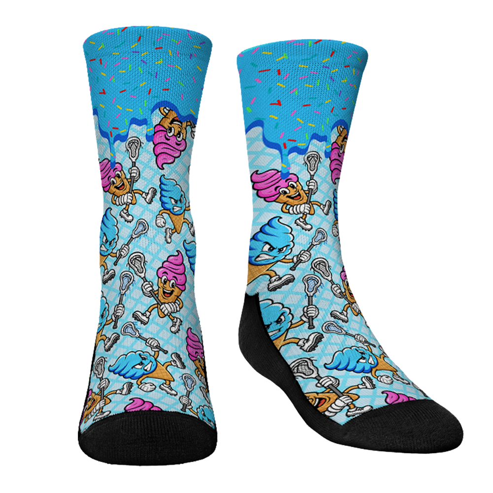 LU Cones And Sticks Lacrosse Socks