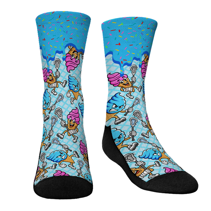 LU Cones And Sticks Lacrosse Socks