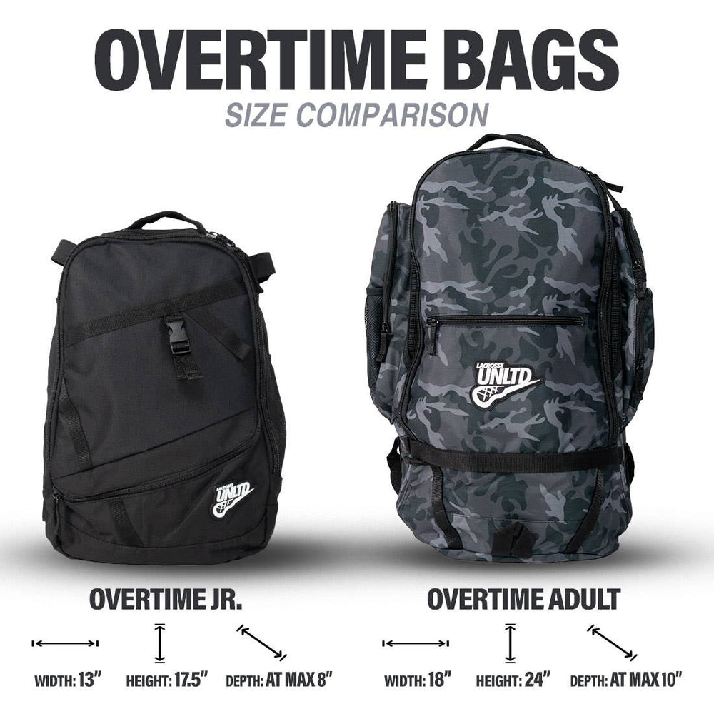Overtime Black Adult Lacrosse Backpack