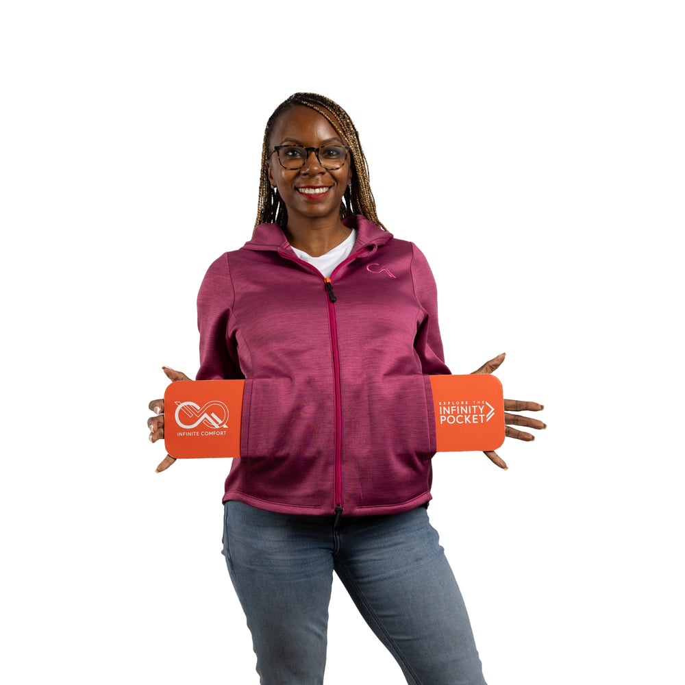 Constant Mountain Women's Infinity Pocket Hoodie- Pink