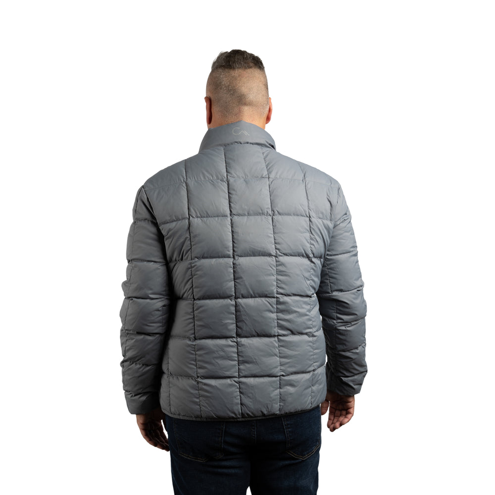 Constant Mountain Men's Infinity Pocket Down Puffer Jacket- Grey