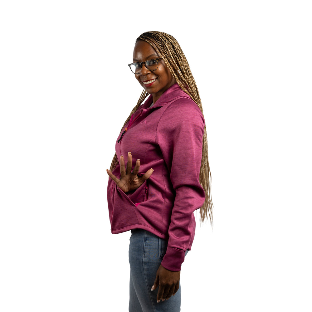 Constant Mountain Women's Infinity Pocket Hoodie- Pink