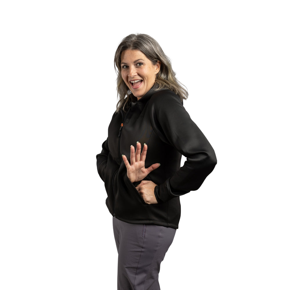 Constant Mountain Women's Infinity Pocket Hoodie- Black