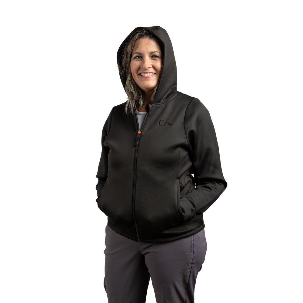 Constant Mountain Women's Infinity Pocket Hoodie- Black