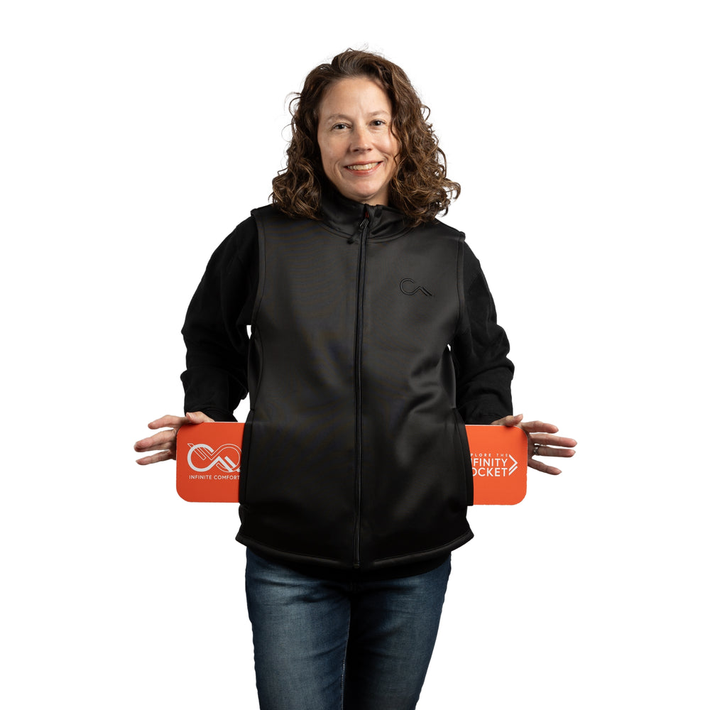 Constant Mountain Women's Black Infinity Pocket Vest