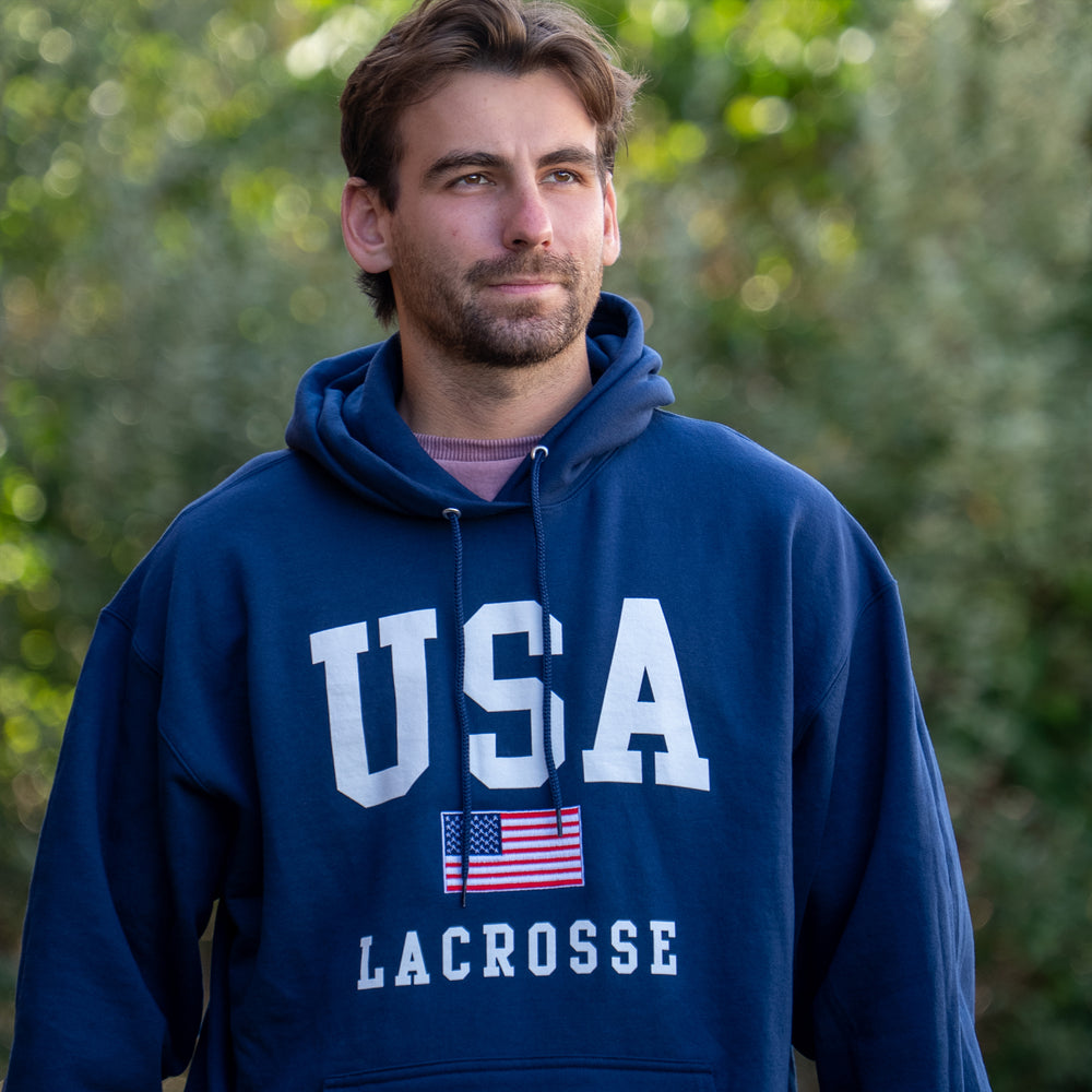 LU USA Navy Adult Lacrosse Hoodie