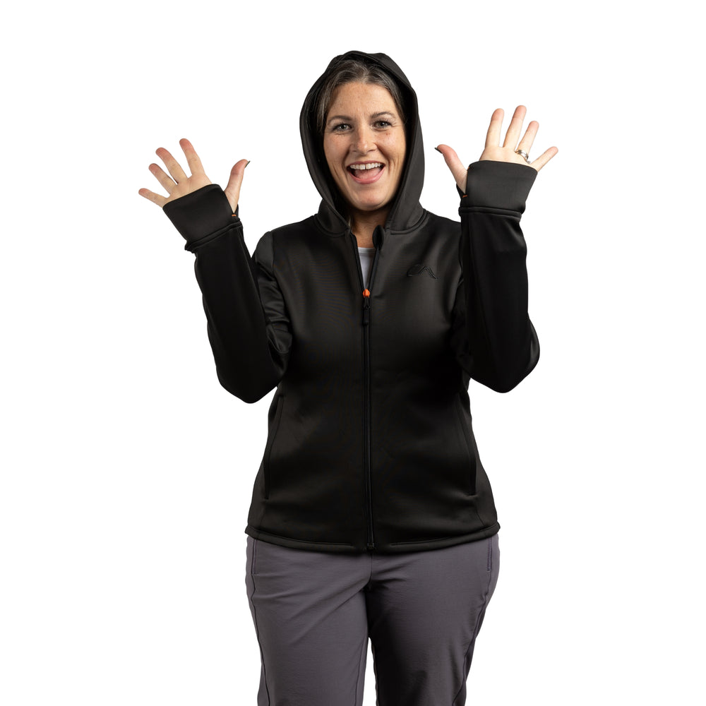 Constant Mountain Women's Infinity Pocket Hoodie- Black