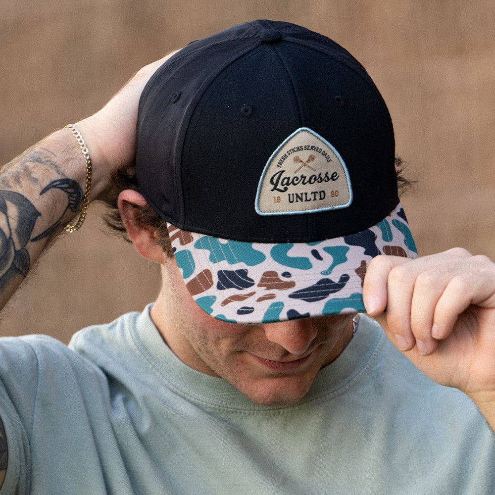 Camo Arrow Hat on model