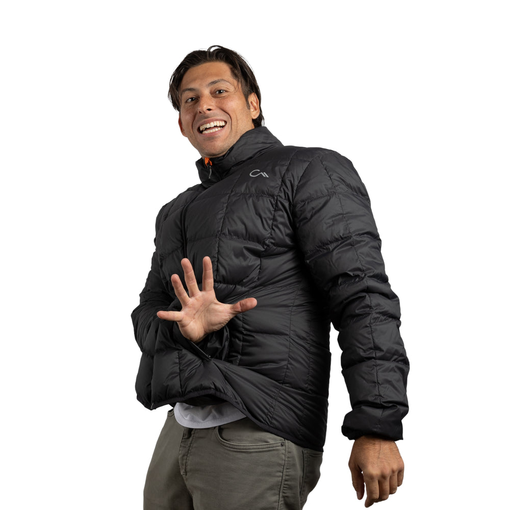 Constant Mountain Men's Infinity Pocket Down Puffer Jacket- Black
