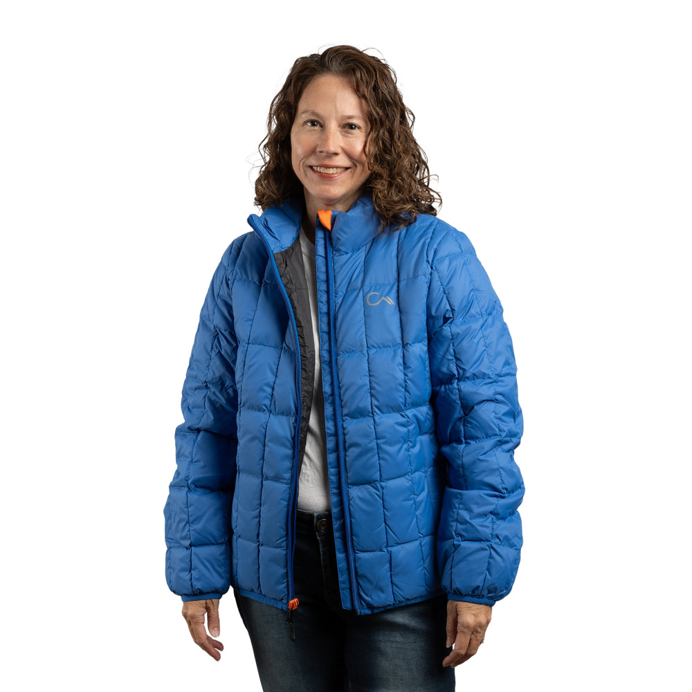 Constant Mountain Women's Infinity Pocket Down Puffer Jacket- Blue