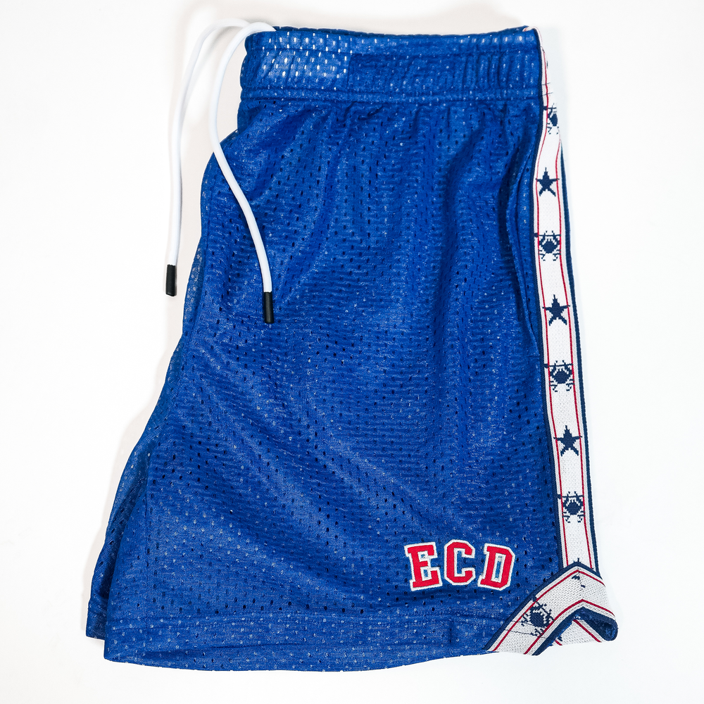 LU X ECD Blue USA Lacrosse Shorts 