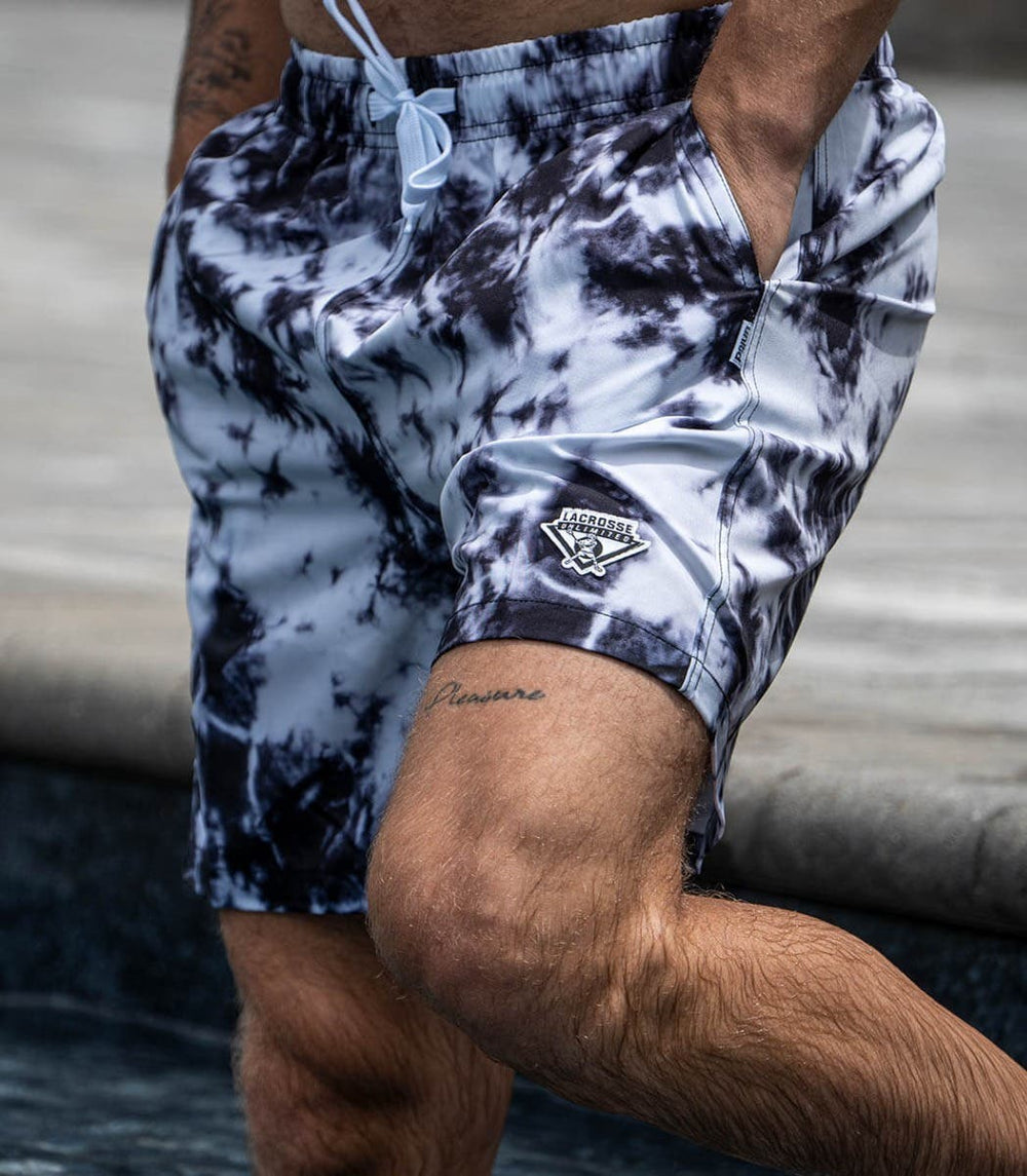 Black Dye Swim Dodge Shorts