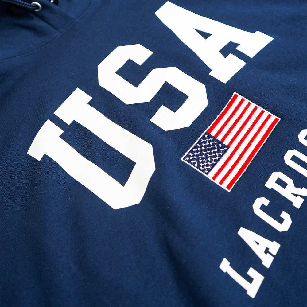 LU USA Navy Adult Lacrosse Hoodie