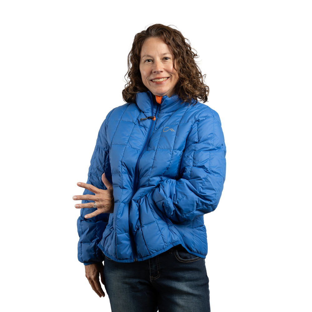 Constant Mountain Women's Infinity Pocket Down Puffer Jacket- Blue