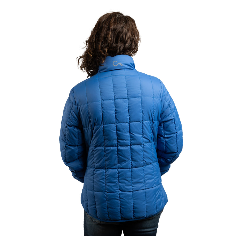 Constant Mountain Women's Infinity Pocket Down Puffer Jacket- Blue