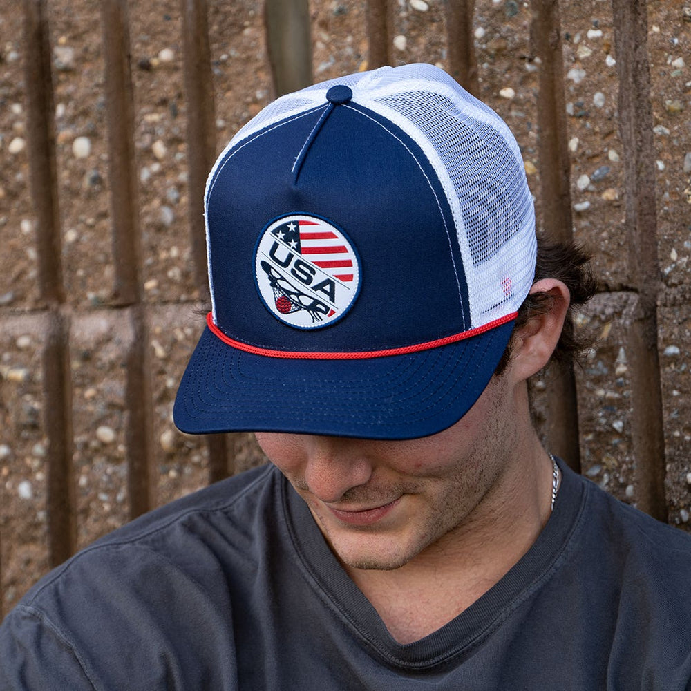 USA Slap hat on model