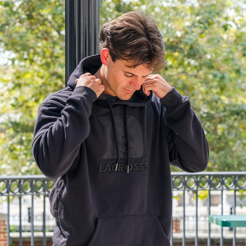 Adult Tonal Black Duke Lacrosse Hoodie