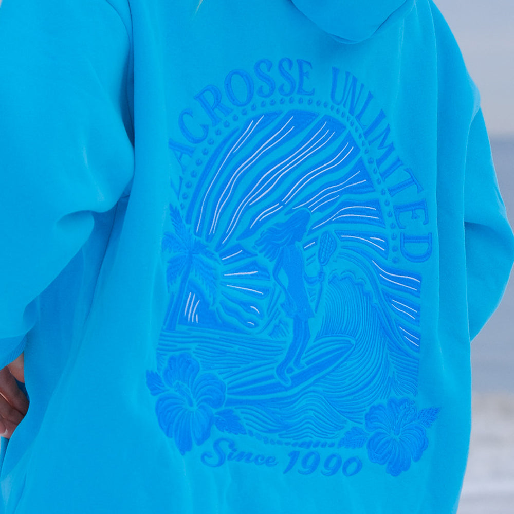 Women's Pink & Ocean Tides Lacrosse Hoodie- Ocean Tides