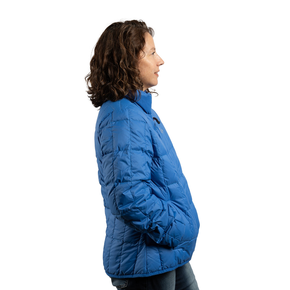 Constant Mountain Women's Infinity Pocket Down Puffer Jacket- Blue