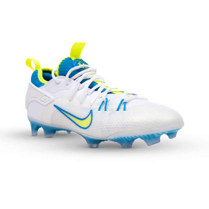 Nike Huarache 9 Elite Blue and Volt Limited Edition Lacrosse Cleats - Low