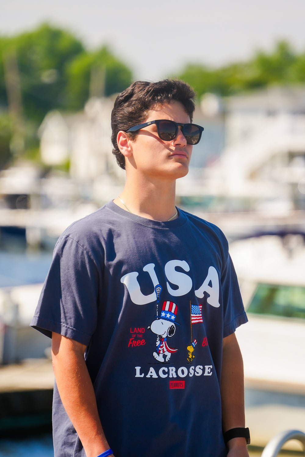 Peanuts USA Lacrosse Tee