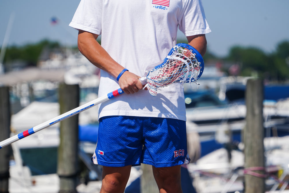 LU X ECD Blue USA Lacrosse Shorts 